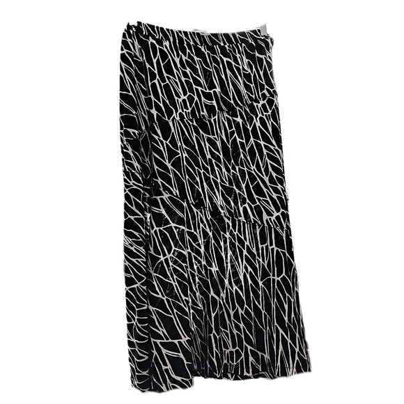 Joy Mangano Maxi Skirt Tiered Asymmetrical Abstract Print Size 3x - Picture 2 of 2